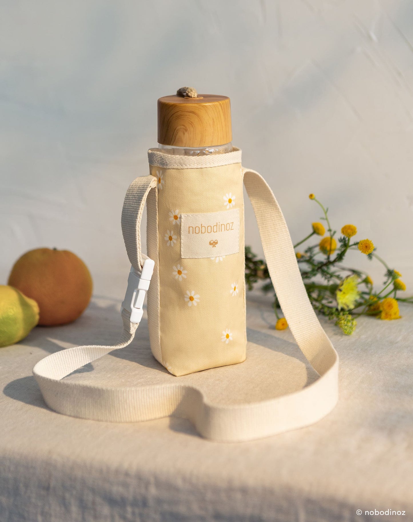 Sunshine bottle holder 6x18x6 daisies