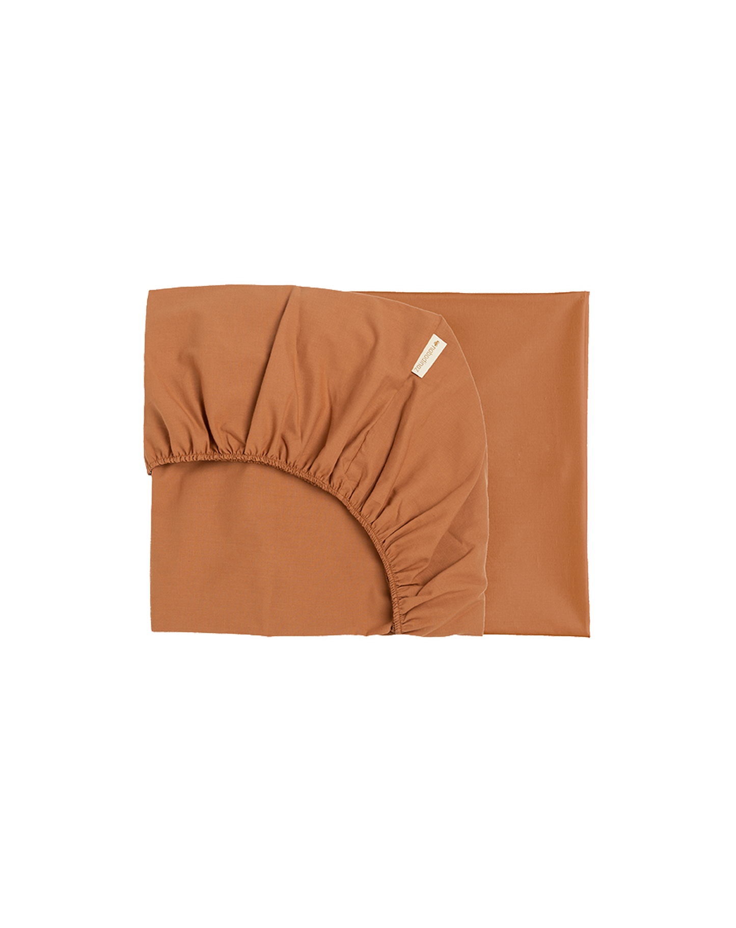 Tibet fitted sheet • crib SIENNèBROWN