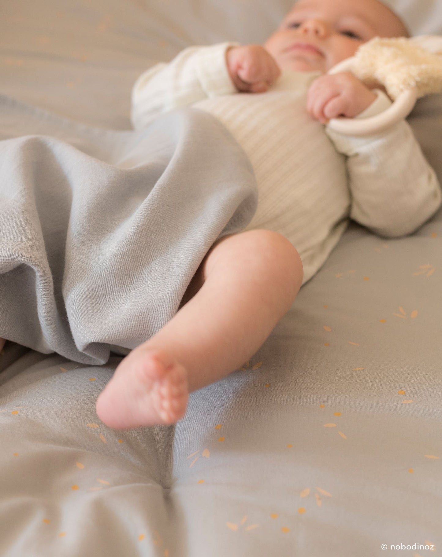 Tibet fitted sheet • single bed SOFT BLUE