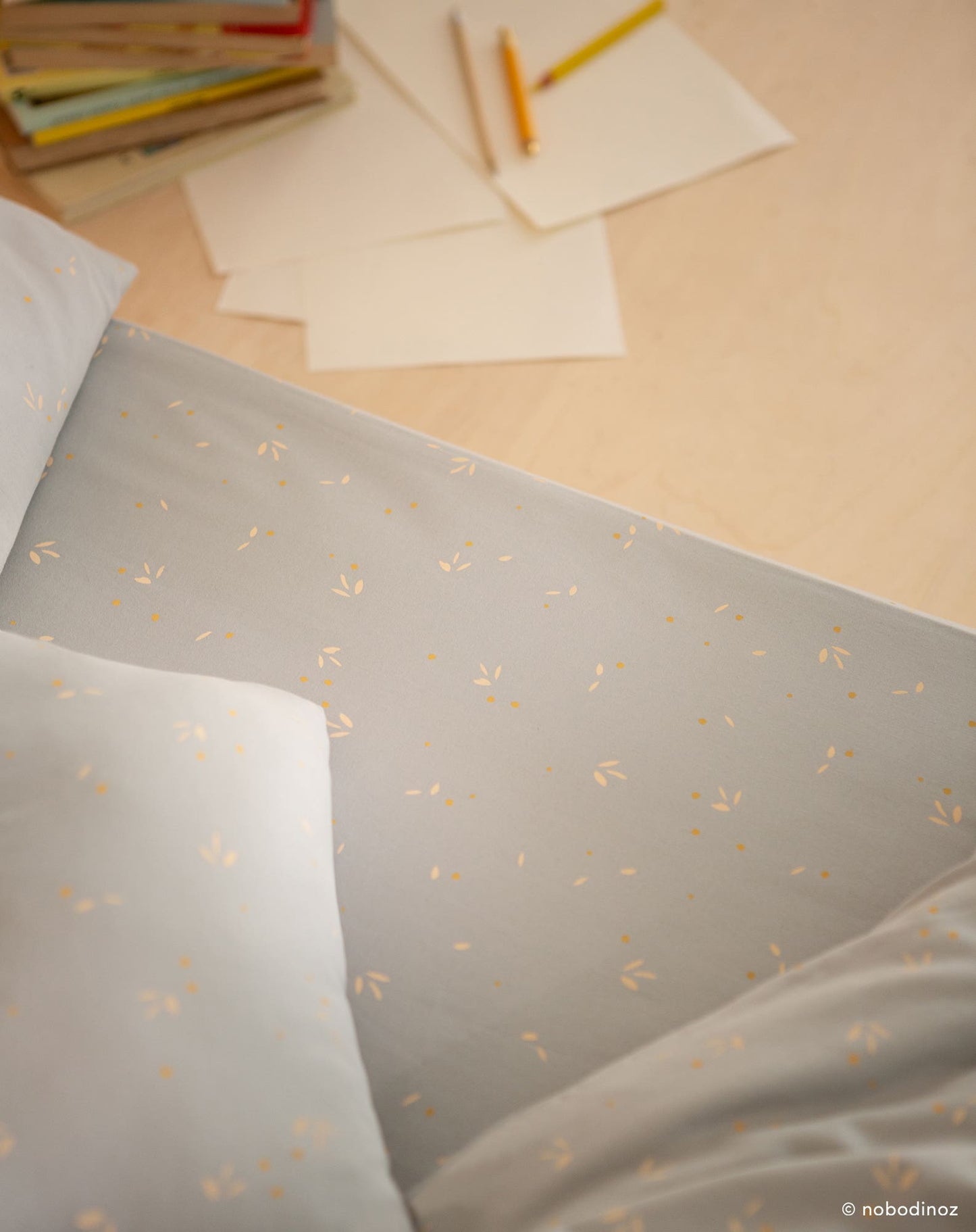 Tibet fitted sheet • single bed WILLOW SOFT BLUE