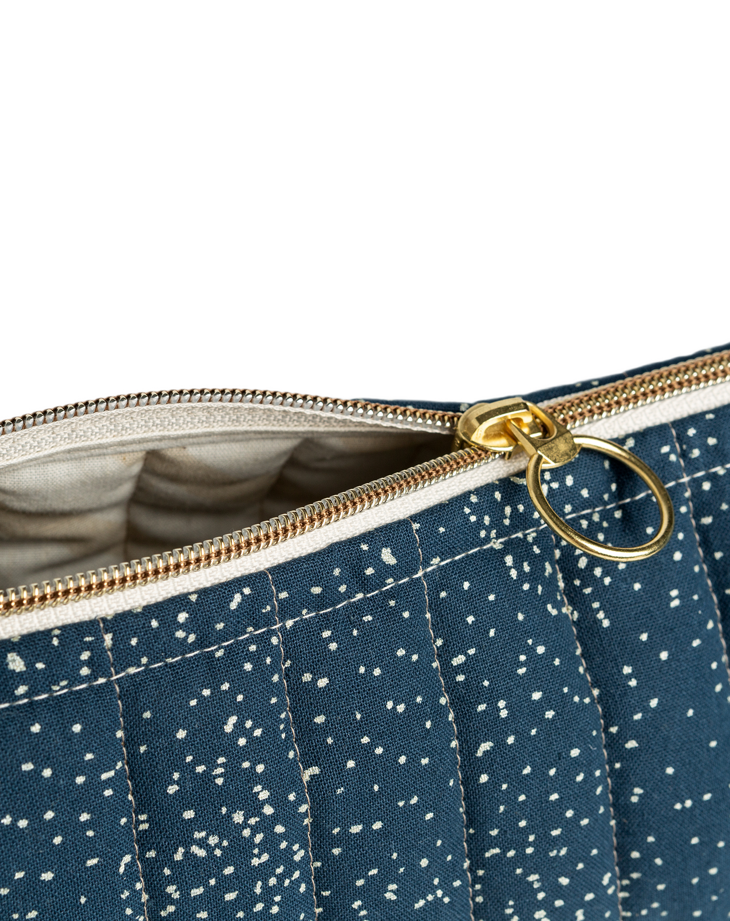 TRAVEL VANITY CASE gold bubble night blue