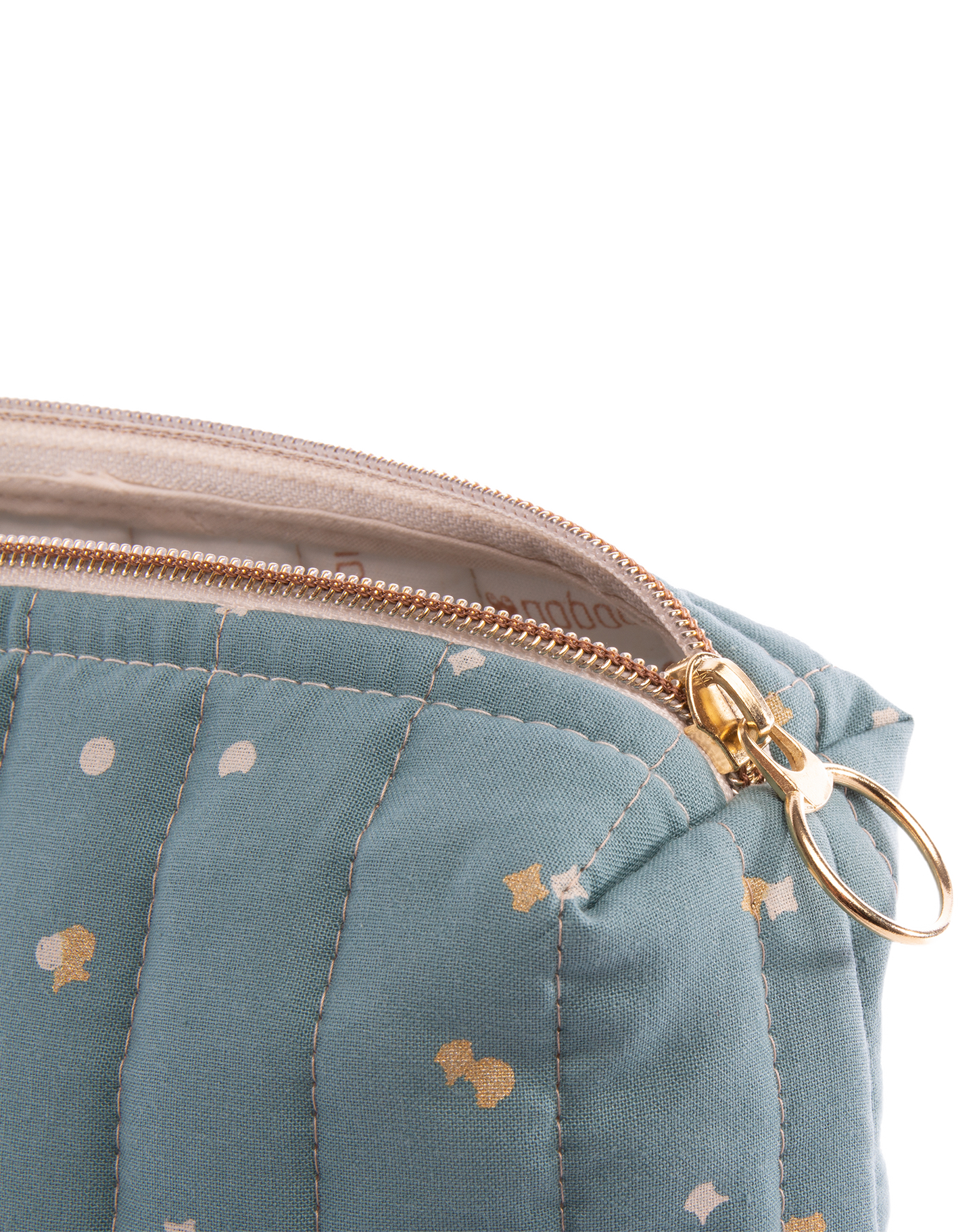 Travel vanity case 18X25-GOLD CONFETTI/ MAGIC GREEN