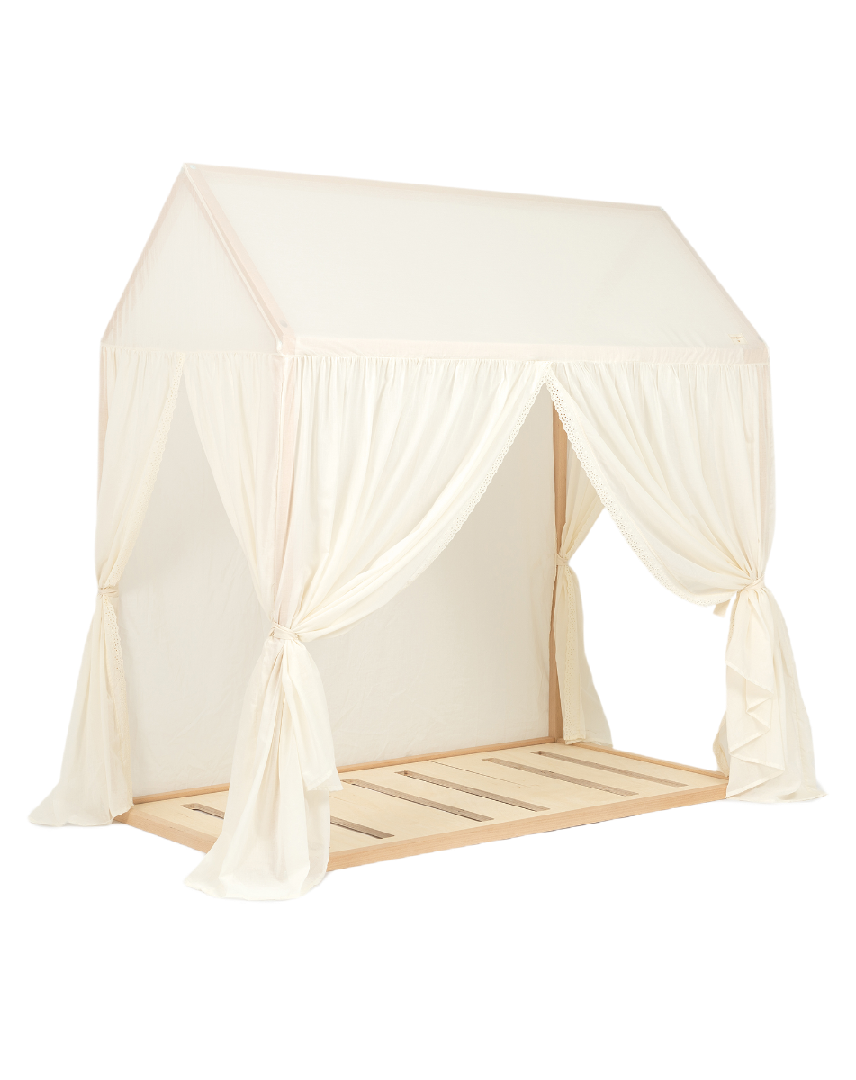 Vera Junior Bed Home - Eyelet lace cover 70X140 NATURAL