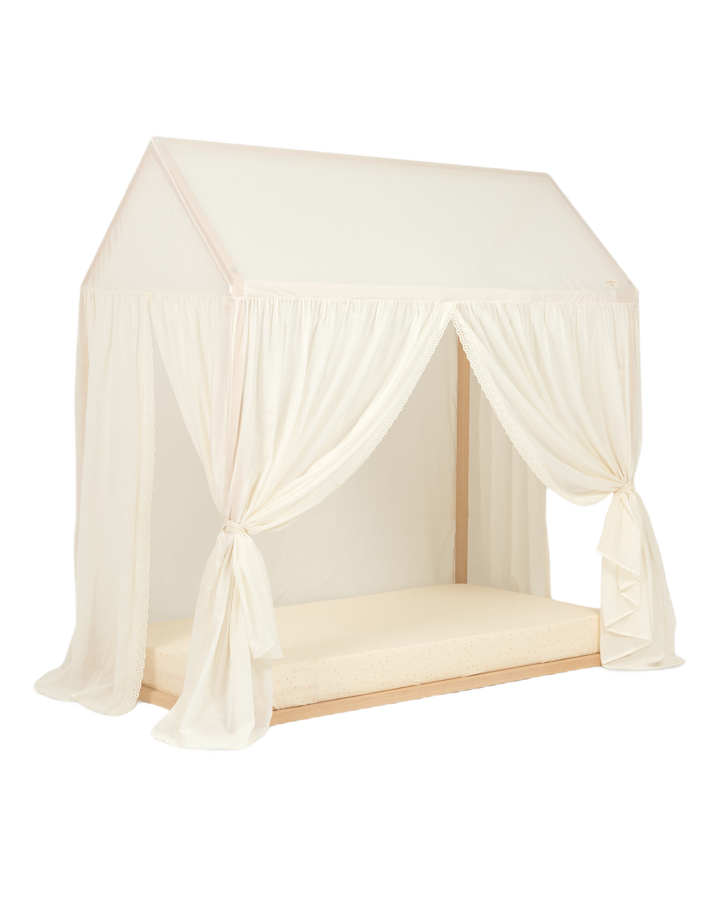 Vera Junior Bed Home - Eyelet lace cover 70X140 NATURAL