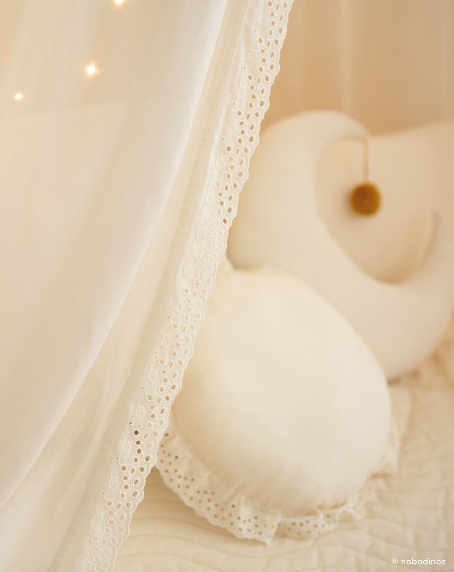 Vera eyelet lace bed canopy