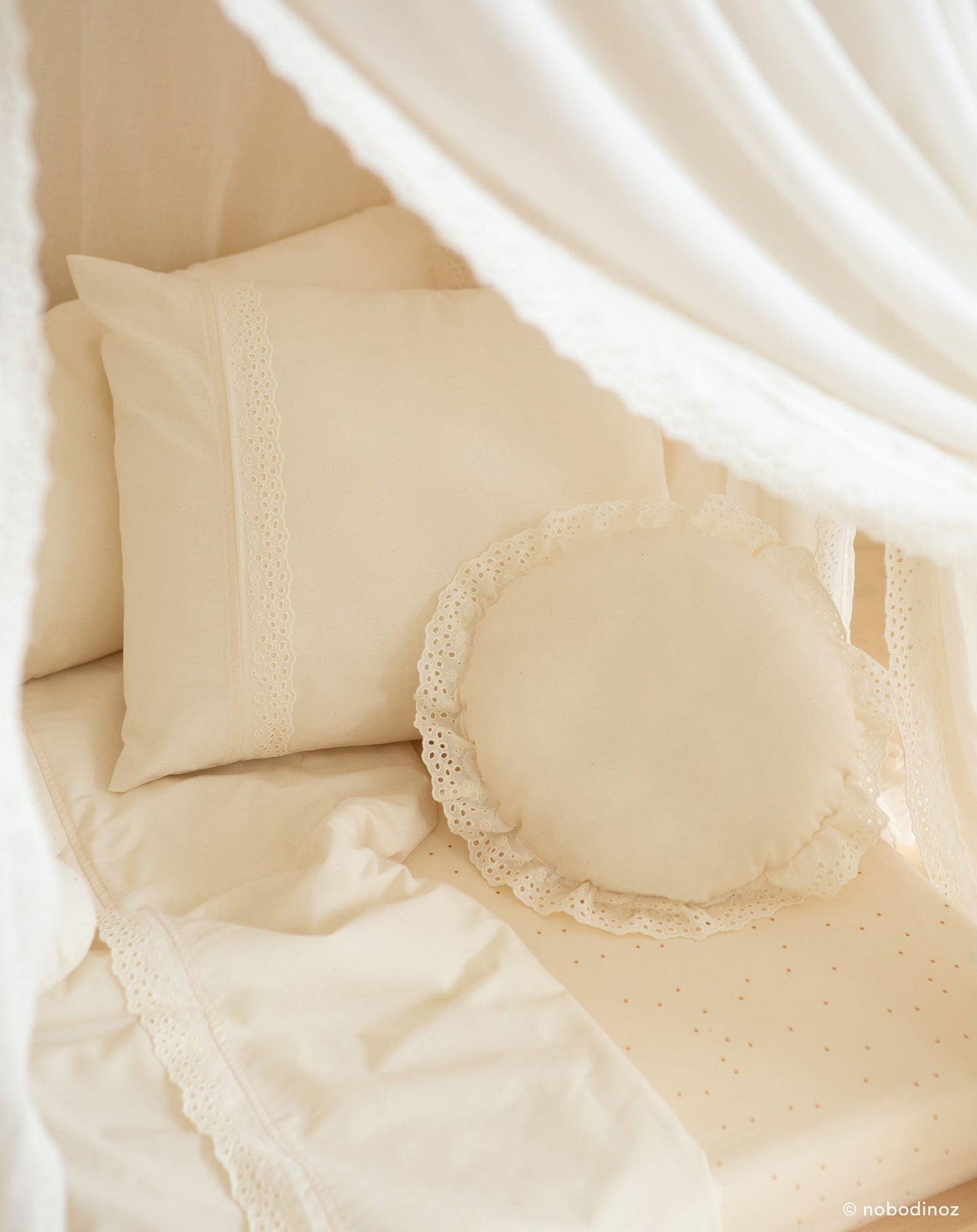 Housse de couette de berceau Vera eyelet lace 100X150