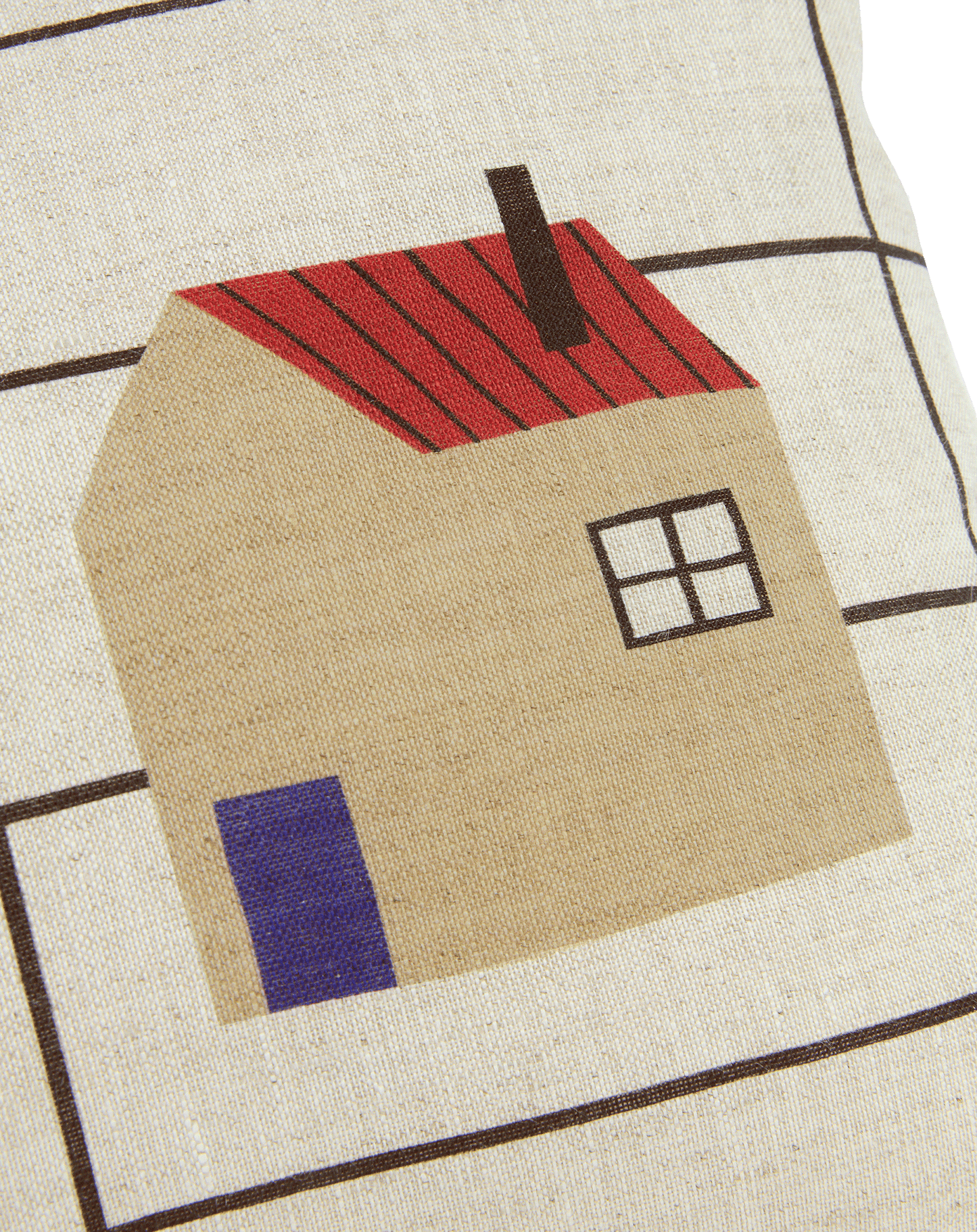 Coussin rectangulaire en lin français Vibes S