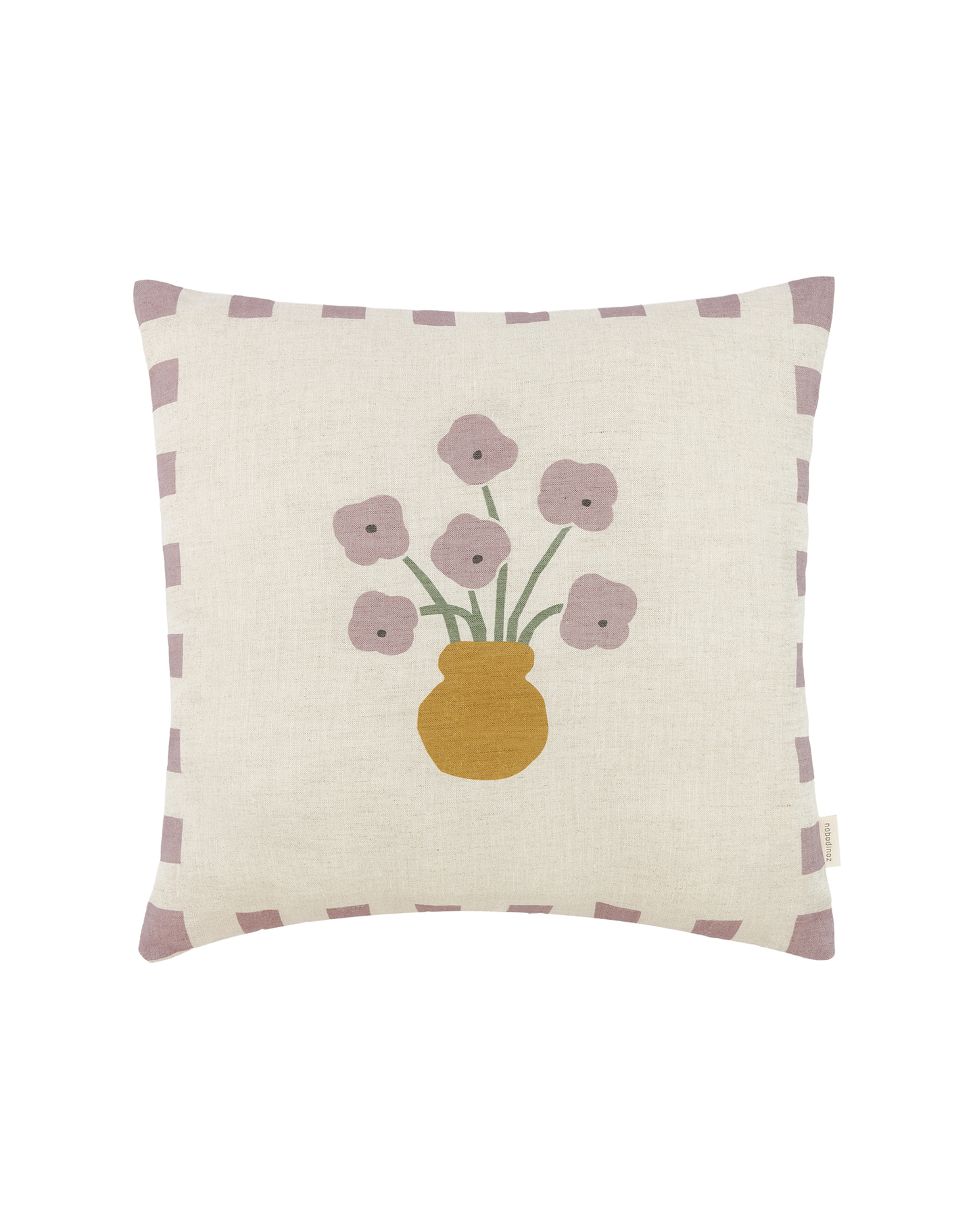 Coussin carré en lin français Vibes