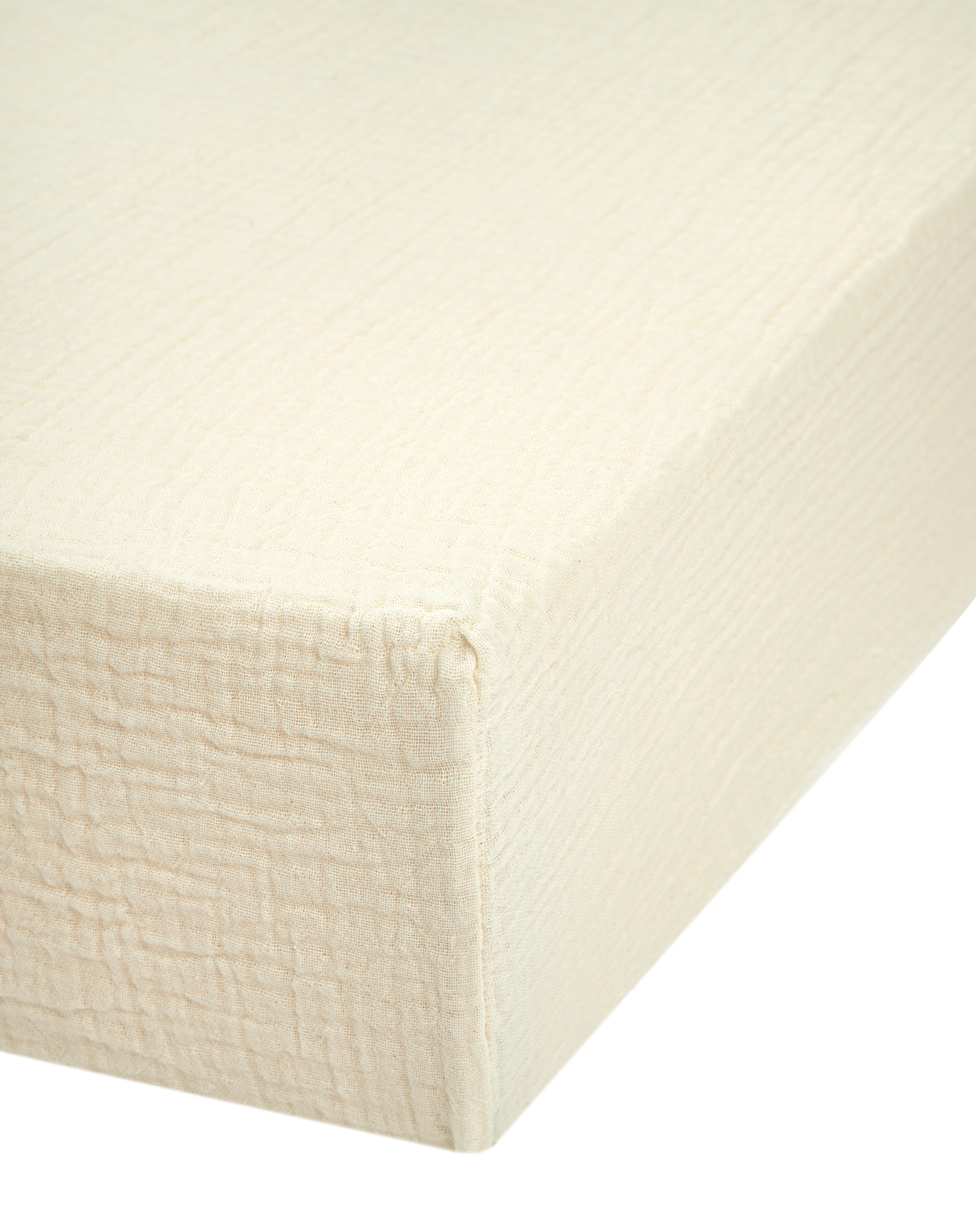 Wabi-Sabi baby fitted sheet in washed cotton double gauze