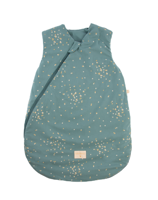 Cocoon gigoteuse de mi saison Gold confetti magic green