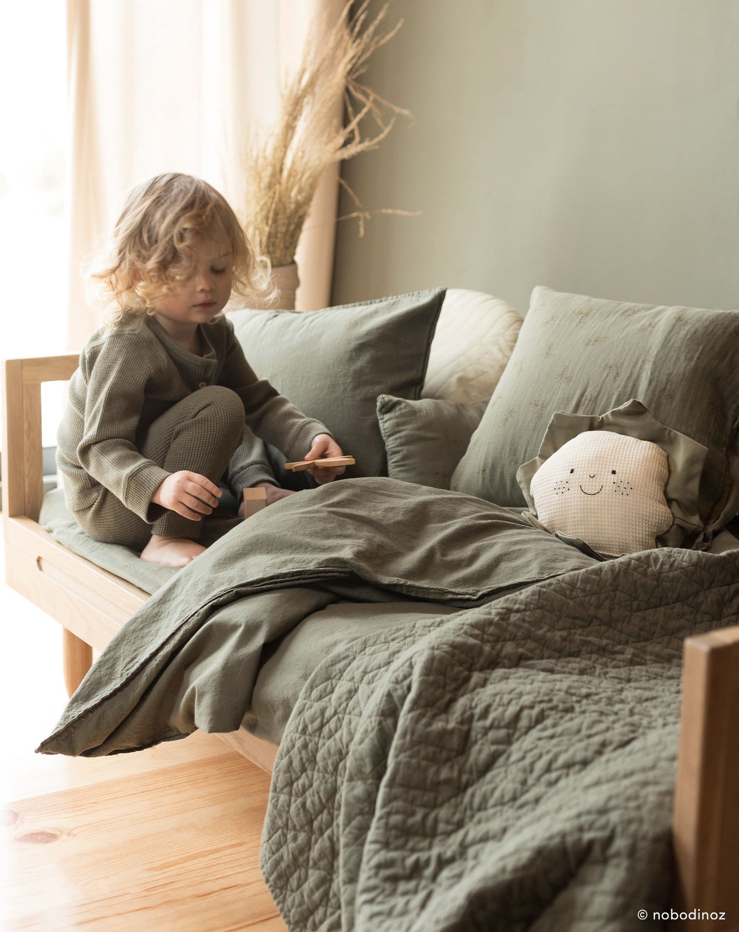 Juego de cama para bebé de gasa doble de algodón lavado Wabi-Sabi 
