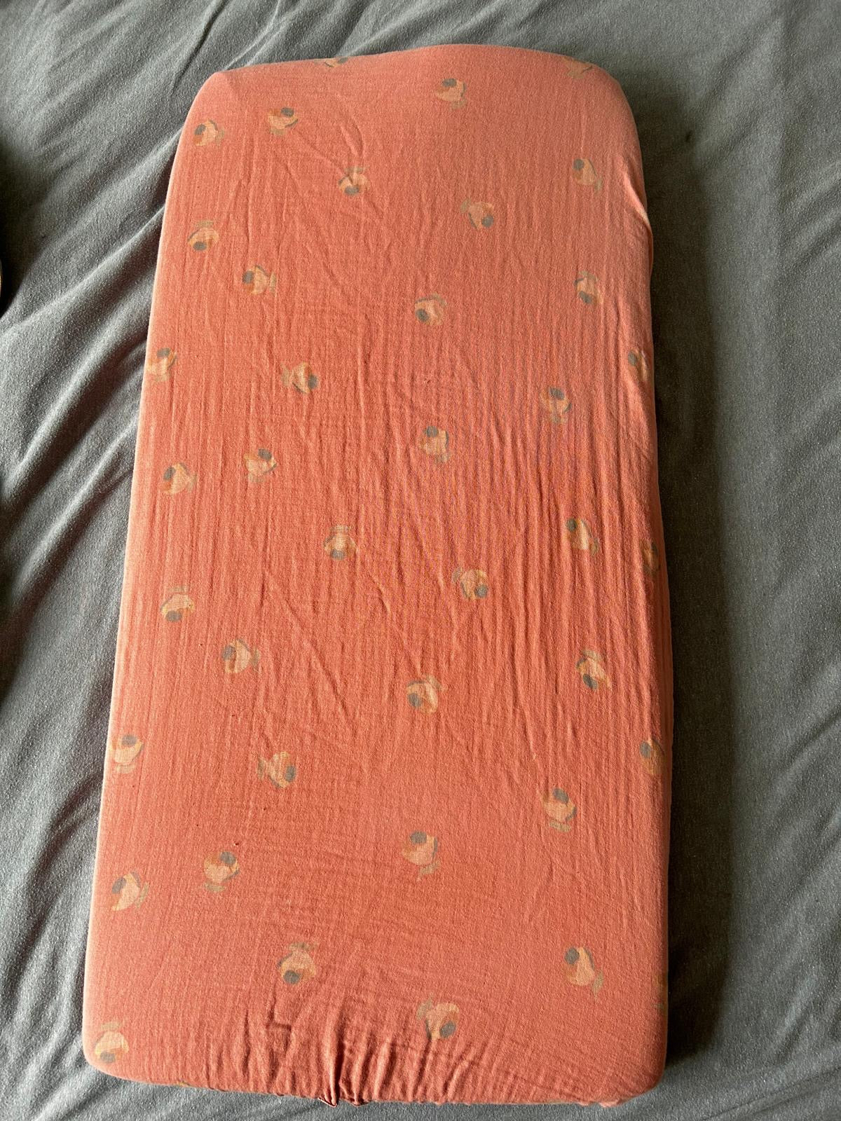 Drap housse pour couffin en gaze de coton lavée Wabi-sabi