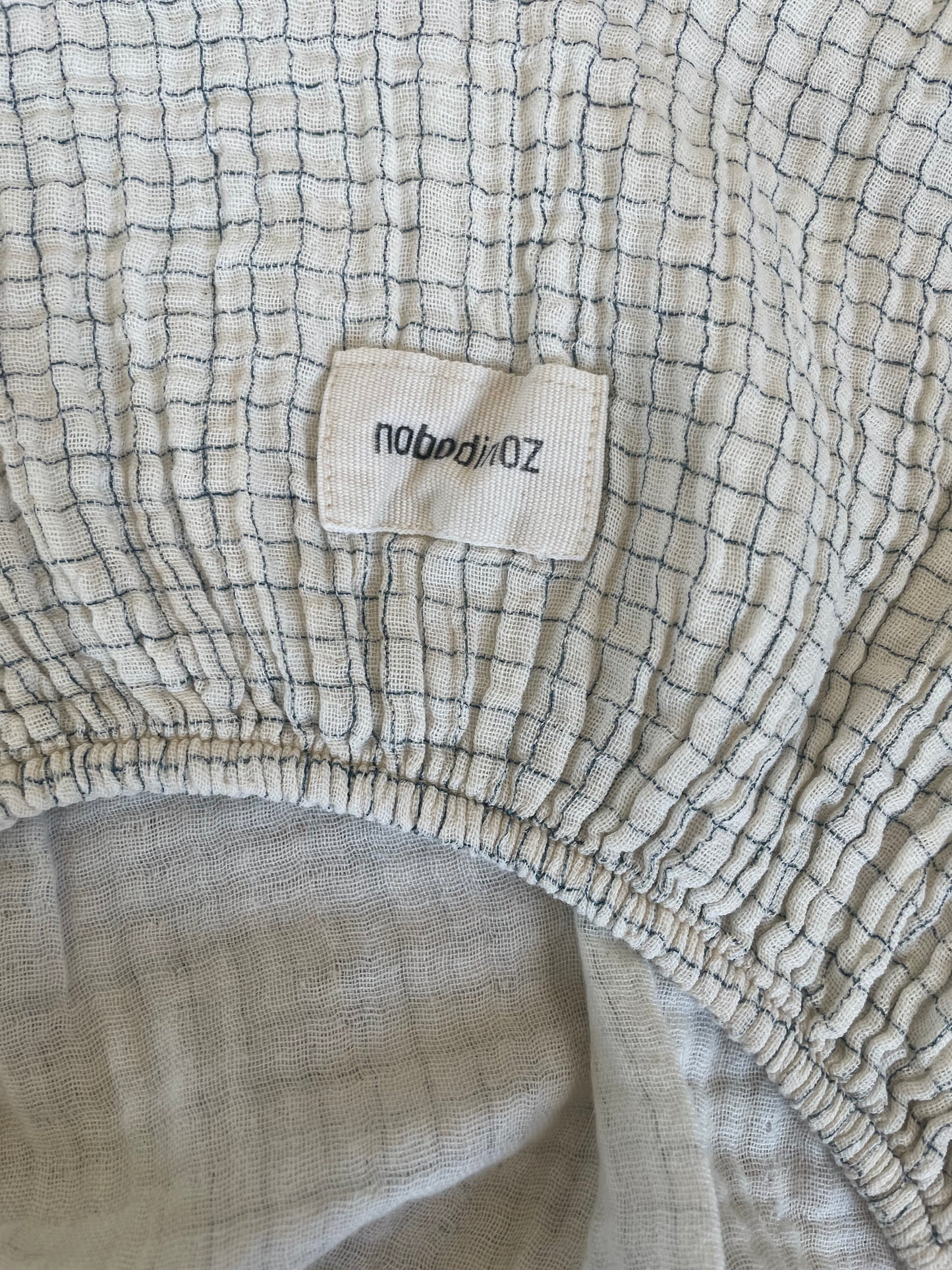 Drap housse pour couffin en gaze de coton lavée Wabi-sabi
