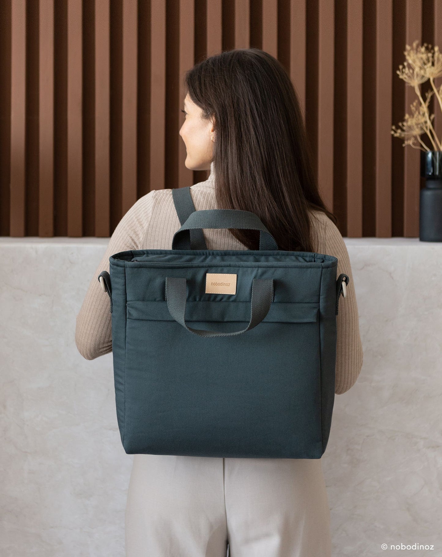 Baby on the go waterproof changing backpack CARBON BLUE