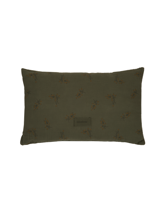 Coussin rectangulaire en gaze de coton lavée Wabi-Sabi