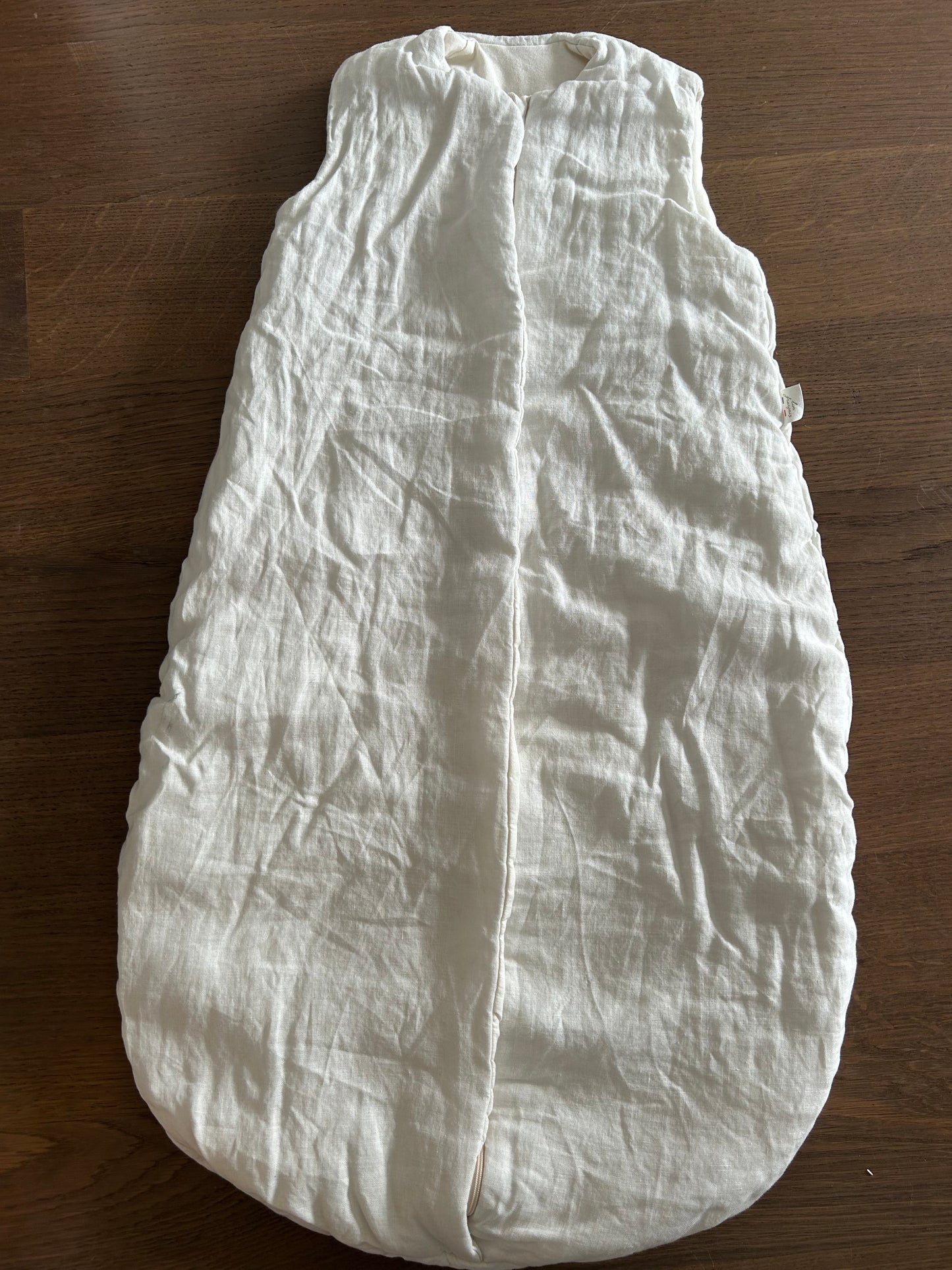 Saco de dormir de lino francés de temporada media L1N0 de color blanco roto
