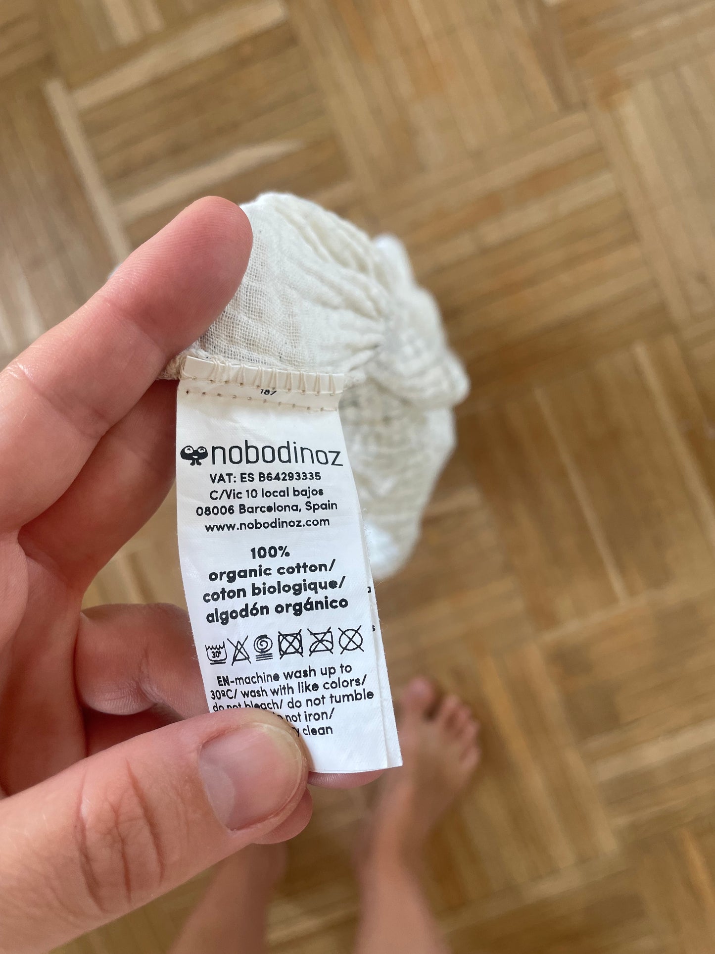 Drap housse pour couffin en gaze de coton lavée Wabi-sabi