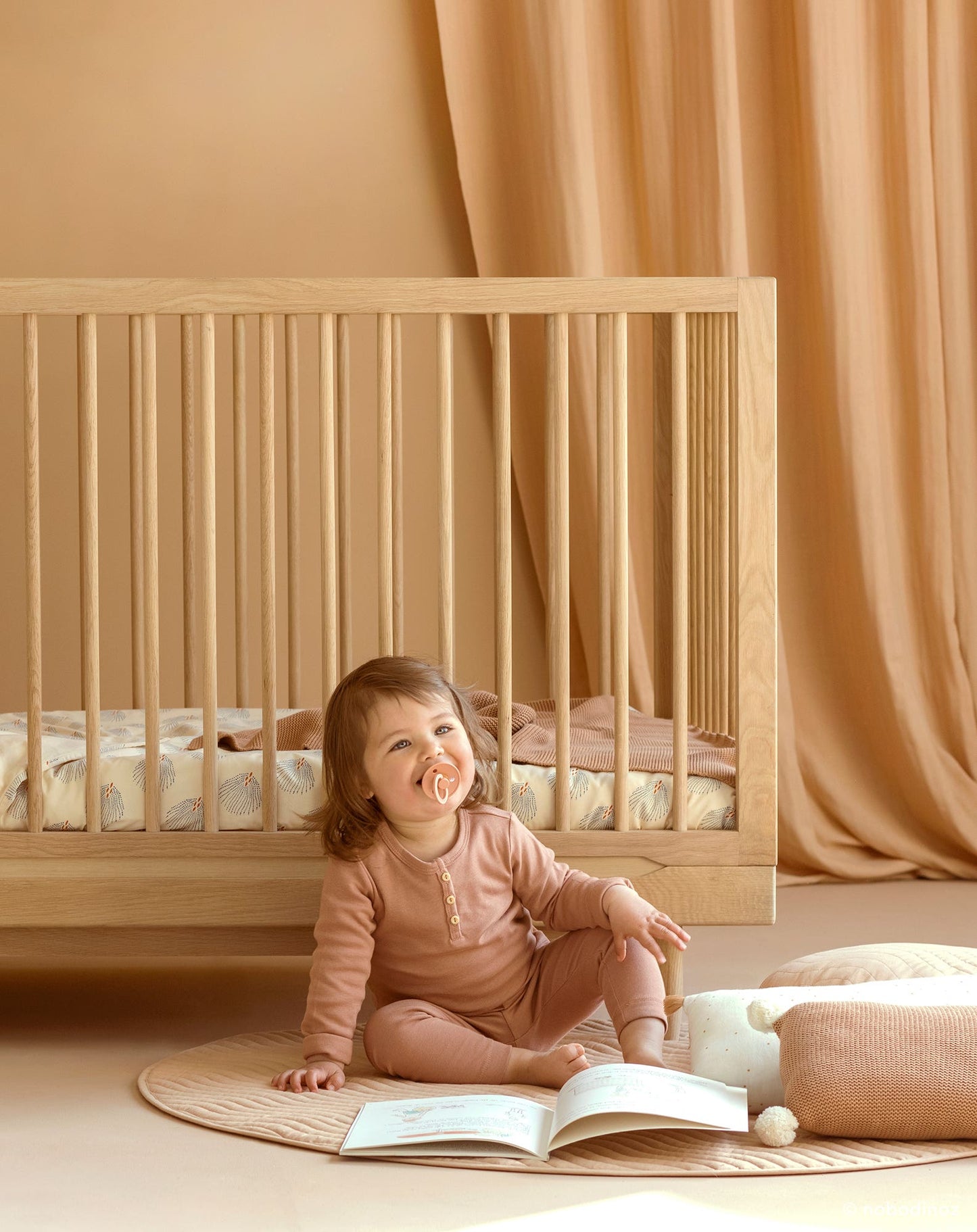 Cuna evolutiva Pure de roble macizo