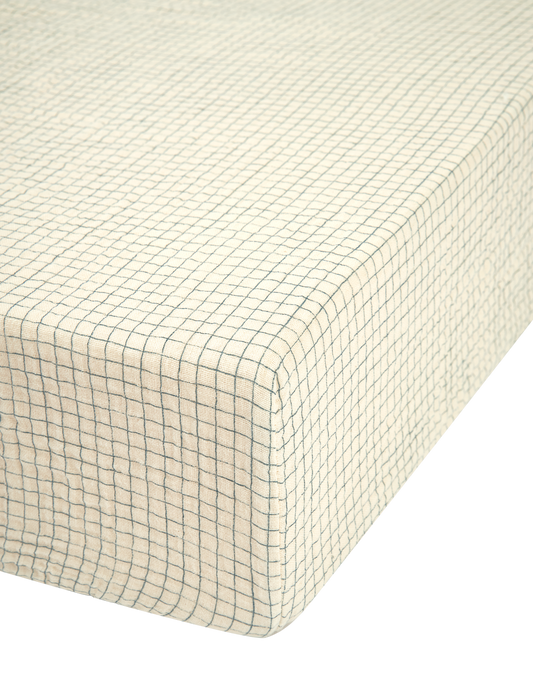 Drap housse bebé Wabi-Sabi en double gaze de coton lavé