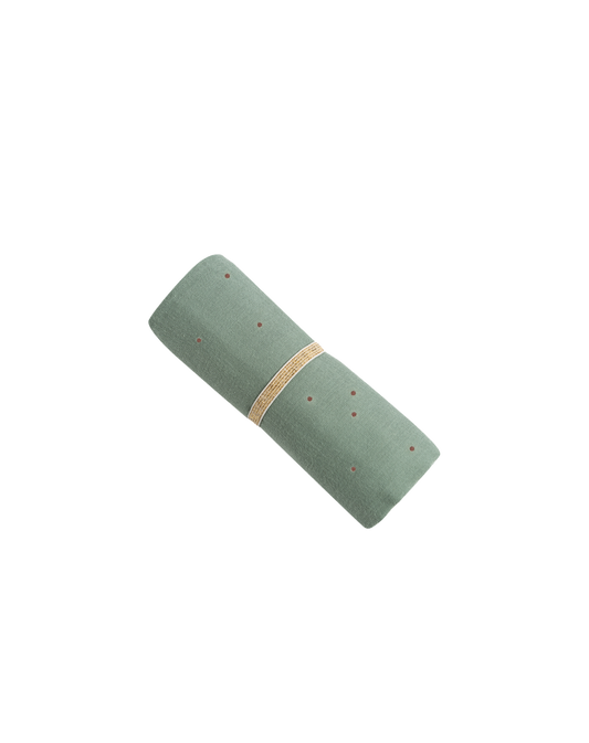 BABY LOVE SWADDLE 70X70 toffee sweet dots eden green
