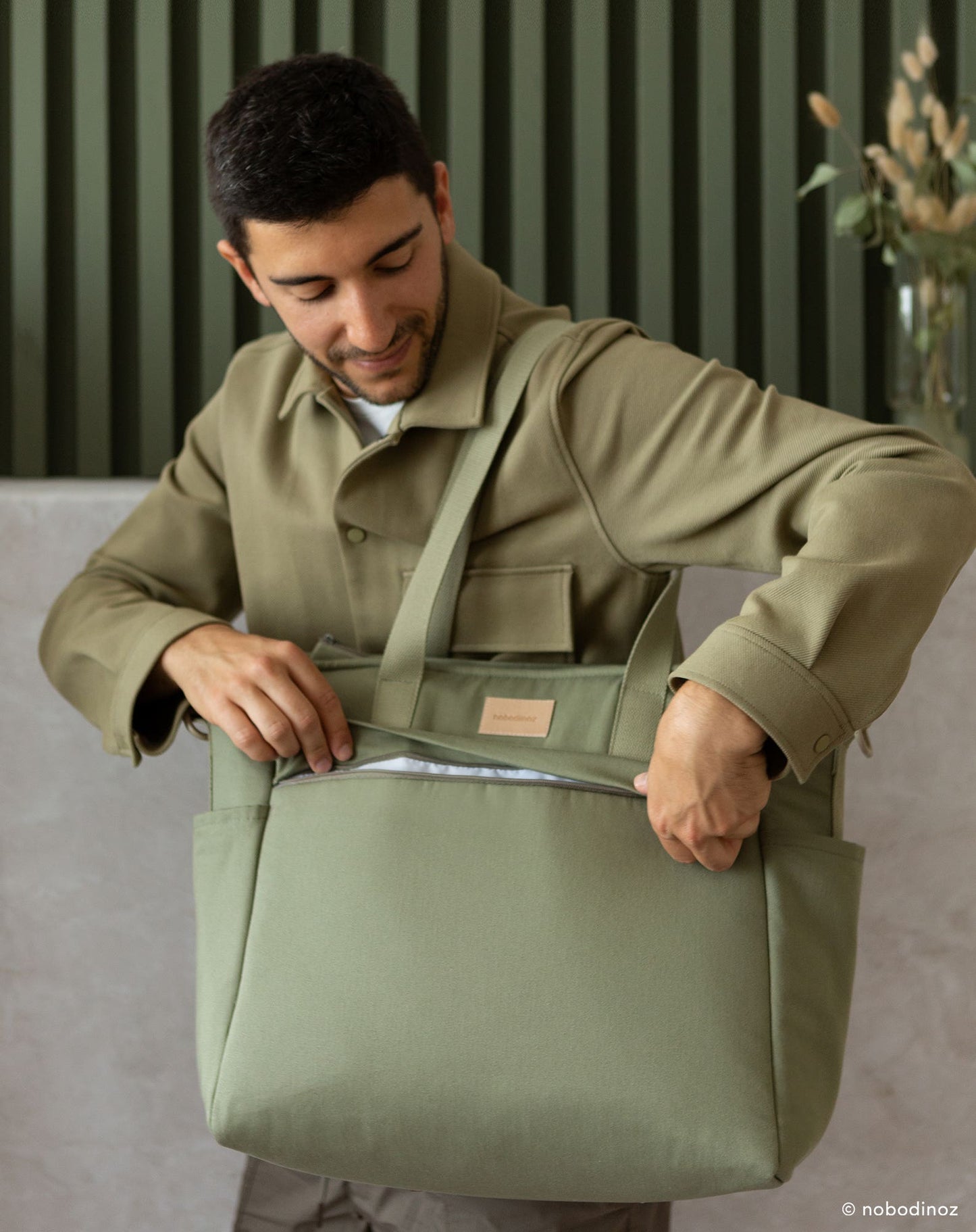 Baby on the go waterproof changing bag OLIVE GREEN
