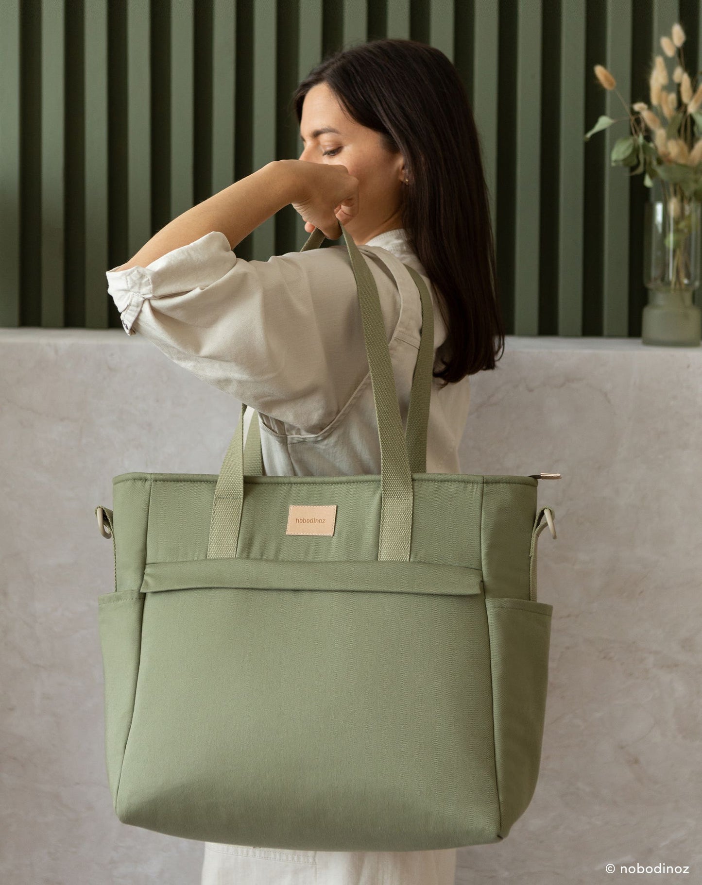 Baby on the go waterproof changing bag OLIVE GREEN