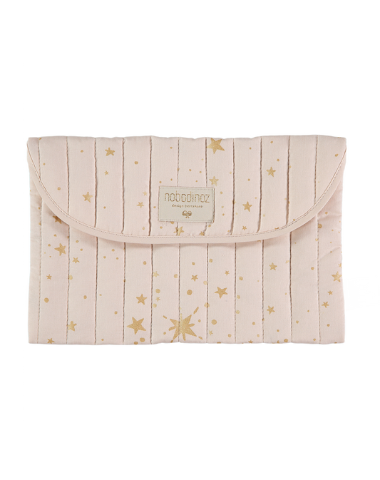 BAGATELLE POUCH 19X27 Gold stella dream pink