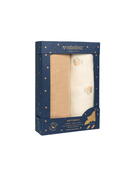 BOX 2U BUTTERFLY SWADDLES PACK BLOSSOM