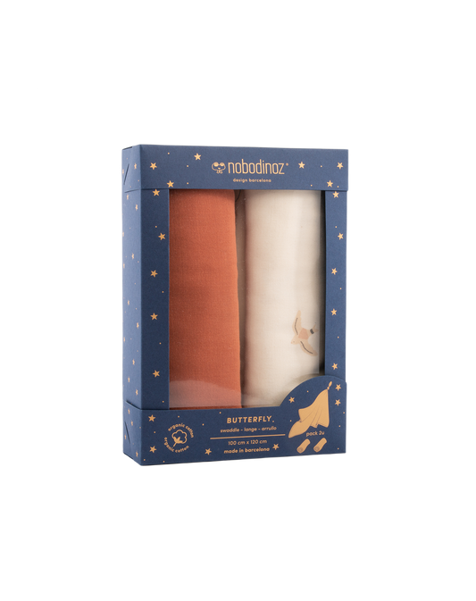BOX 2U BUTTERFLY SWADDLES 100X120