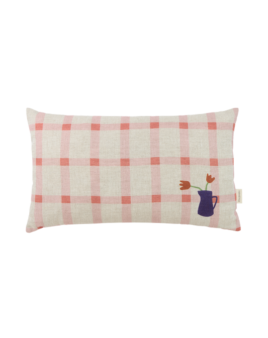 Coussin rectangulaire en lin français Vibes M