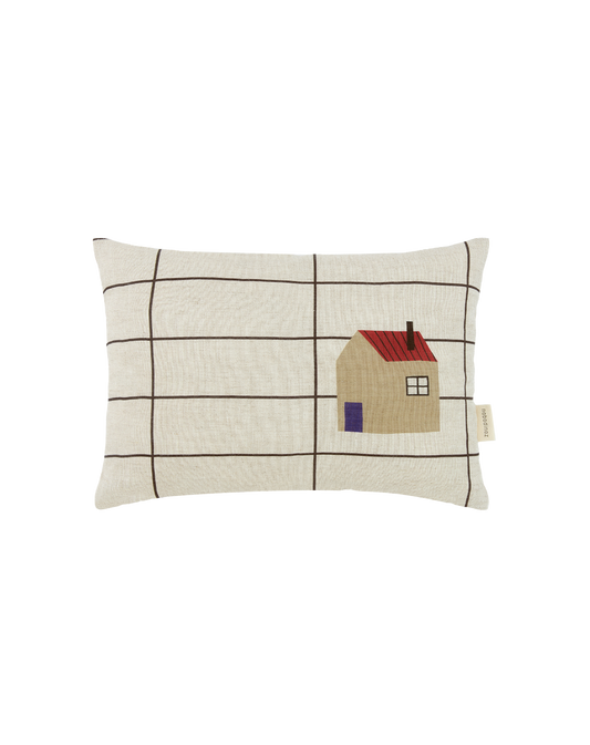 Coussin rectangulaire en lin français Vibes S