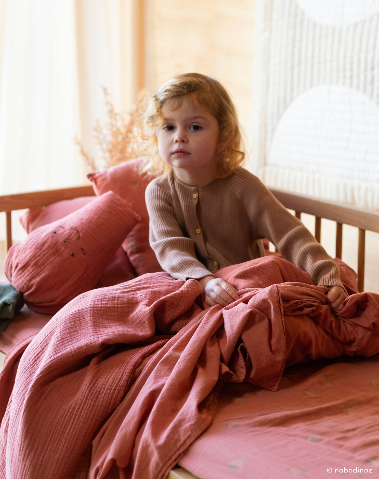 Juego de cama para bebé Wabi-Sabi en gasa doble de algodón lavado 