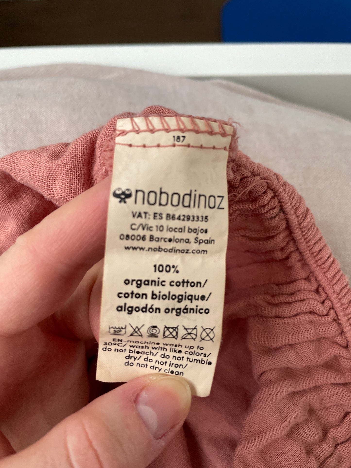 Drap housse pour couffin en gaze de coton lavée Wabi-sabi