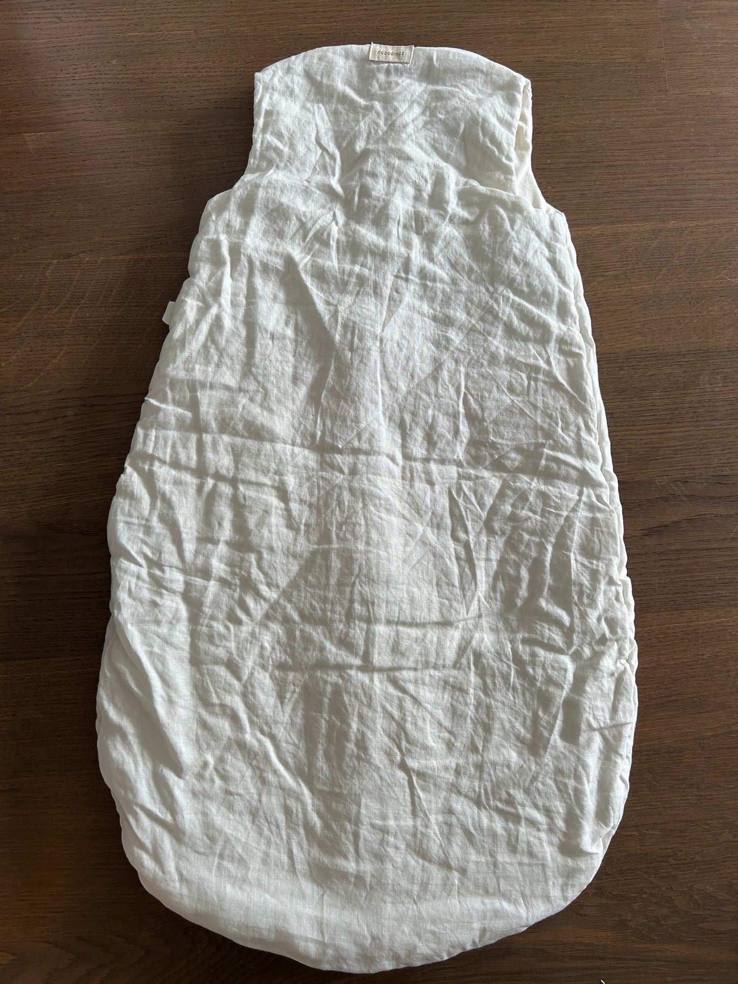 Saco de dormir de lino francés de temporada media L1N0 de color blanco roto