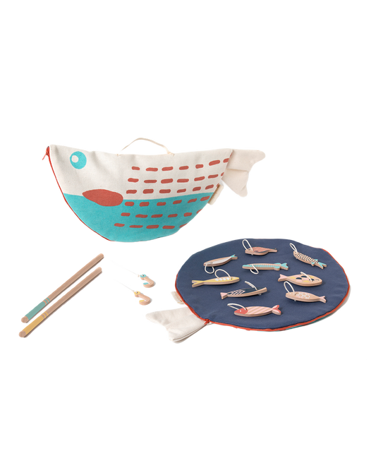 Jeu de pêche en bois