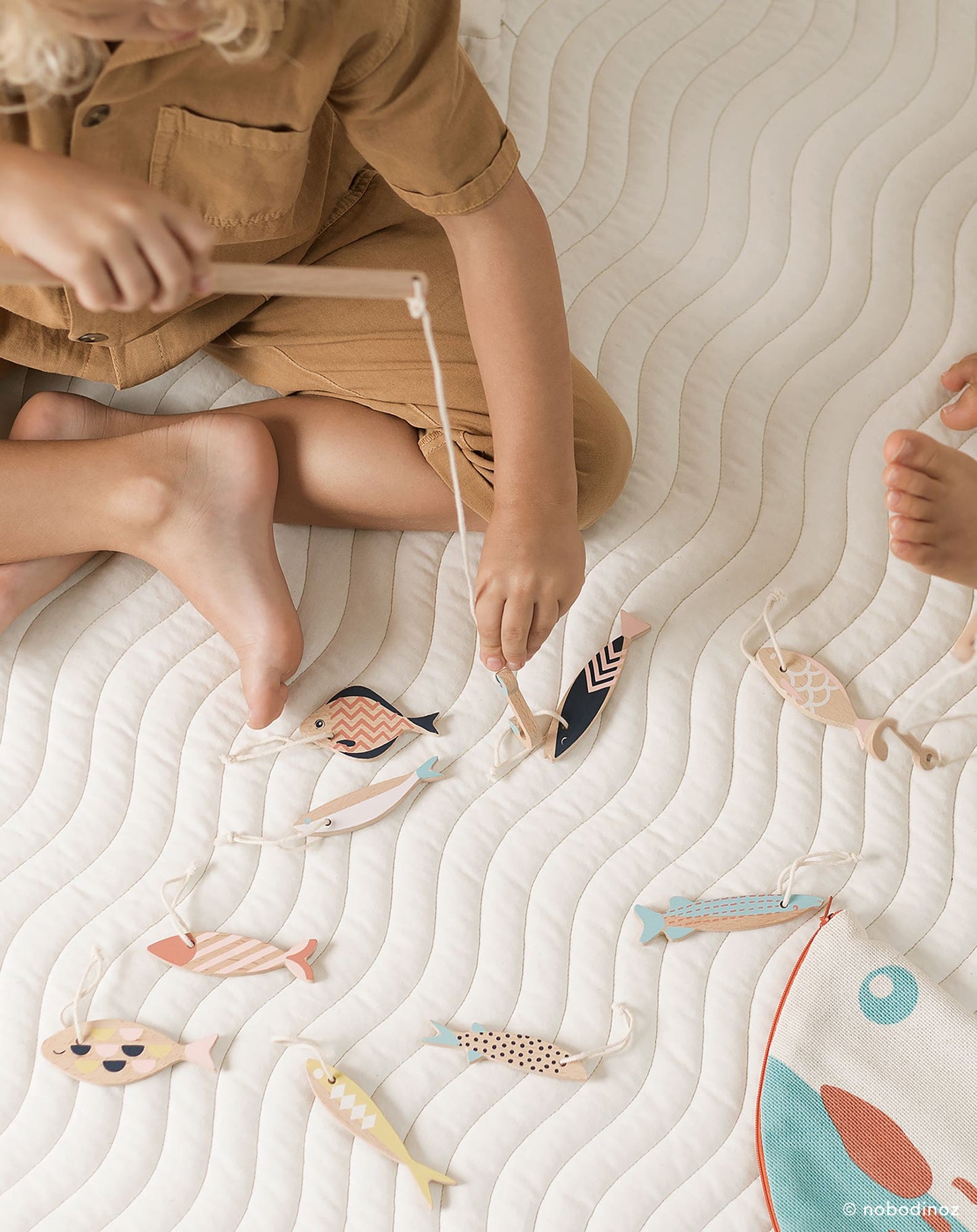 Jeu de pêche en bois