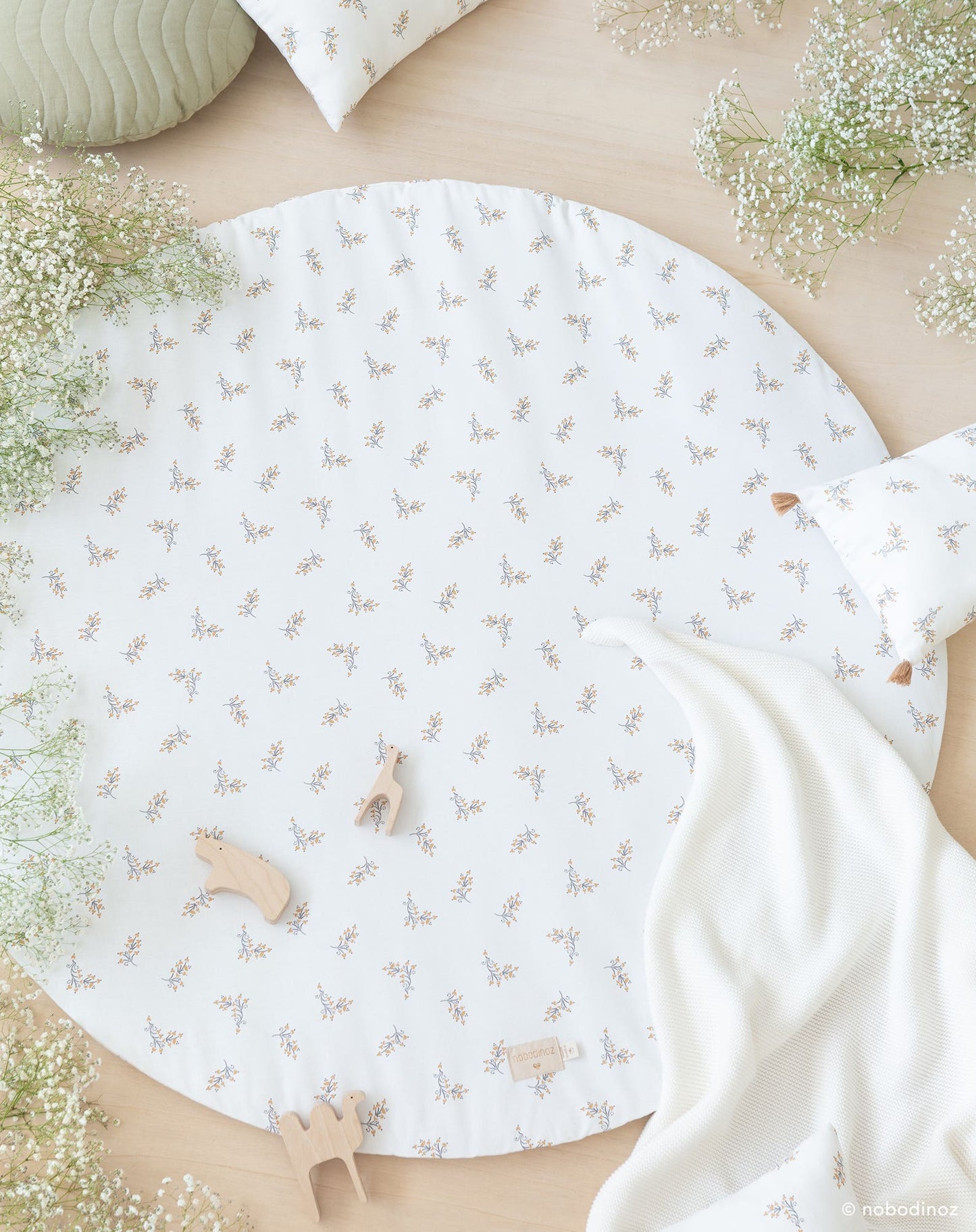 Full Moon Small round playmat 105X105 Flore