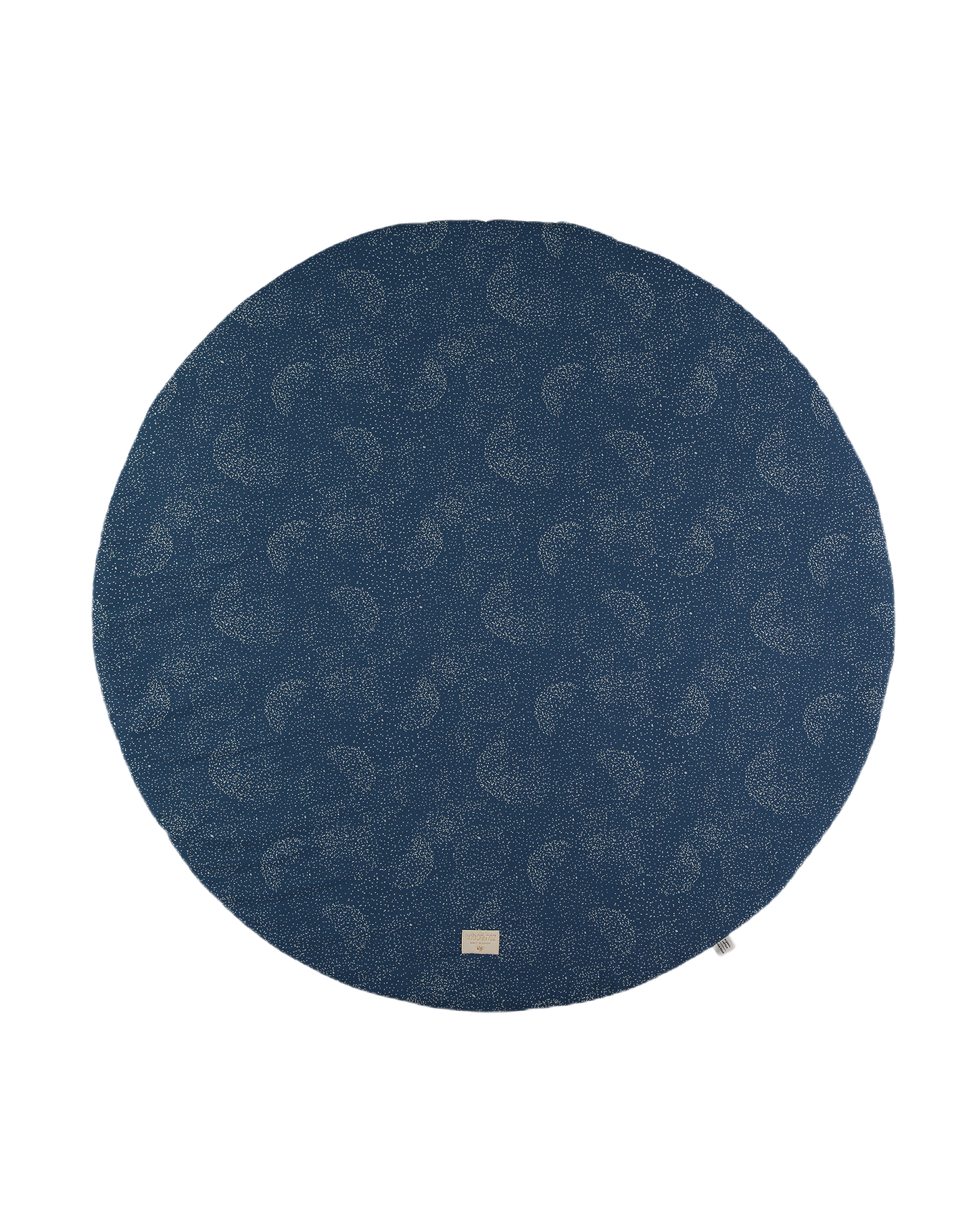 FULL MOON SMALL ROUND PLAYMAT 105X105 Gold bubble night blue