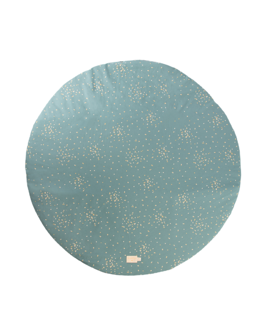 Full Moon Small round playmat 105X105-GOLD CONFETTI/ MAGIC GREEN