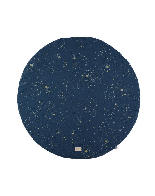 FULL MOON SMALL ROUND PLAYMAT 105X105 Gold stella night blue