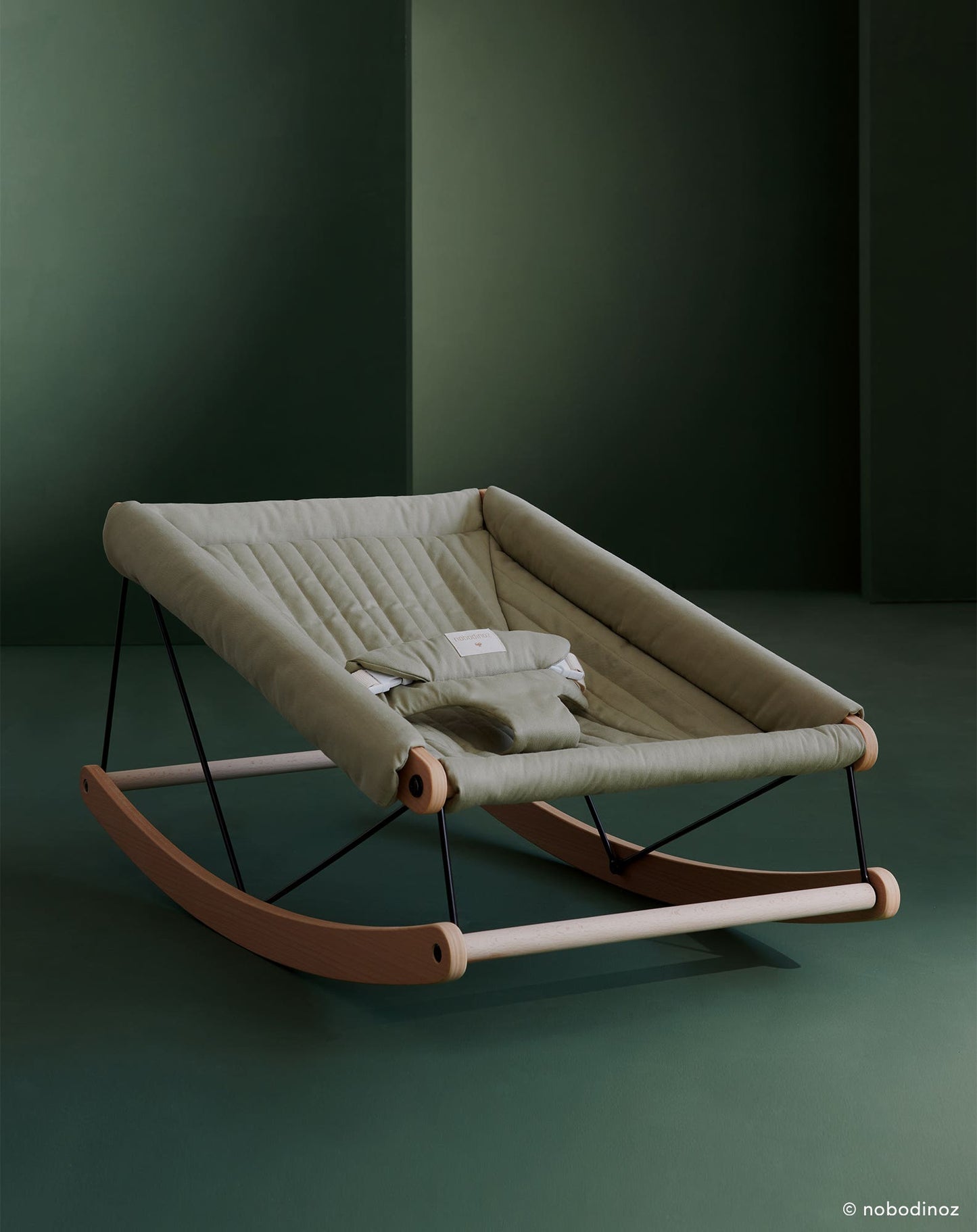 GROWING GREEN BABY BOUNCER COVER Laurel green