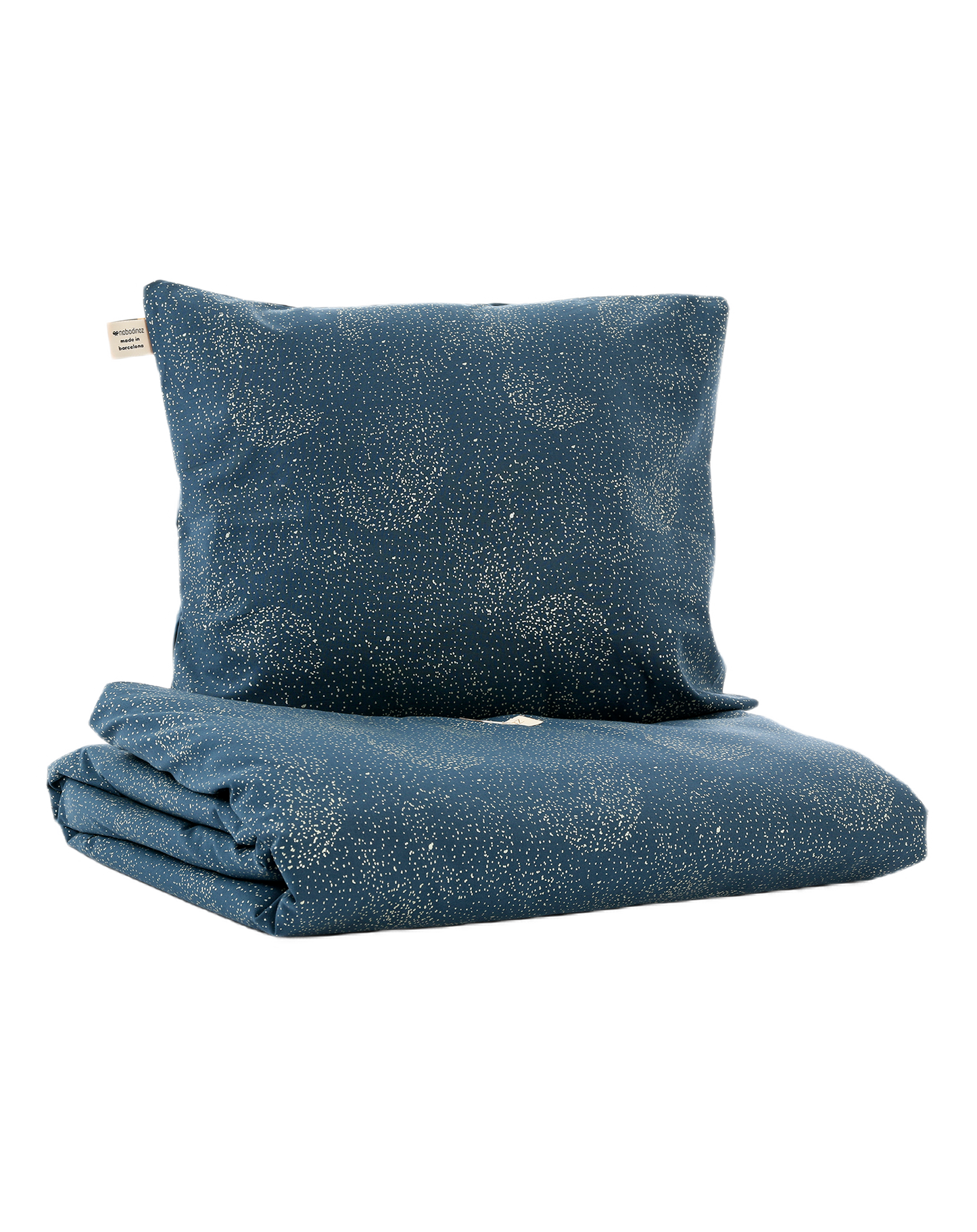 HIMALAYA DUVET COVER BB 100X148 GOLD BUBBLE/ NIGHT BLUE
