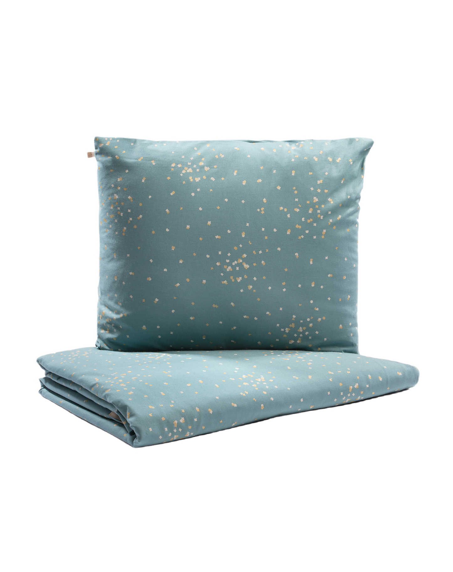 Funda nA3rdica Himalaya cama individual-GOLD CONFETTI/ MAGIC GREEN