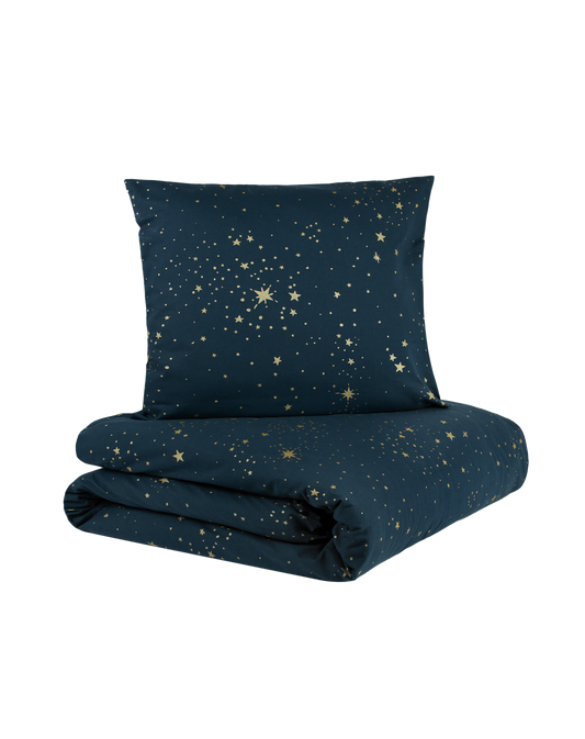 HIMALAYA DUVET COVER BB 100X148 GOLD STELLA/ NIGHT BLUE