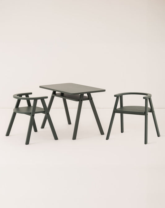 Ensemble Bureau enfant avec 2 chaises Growing Green