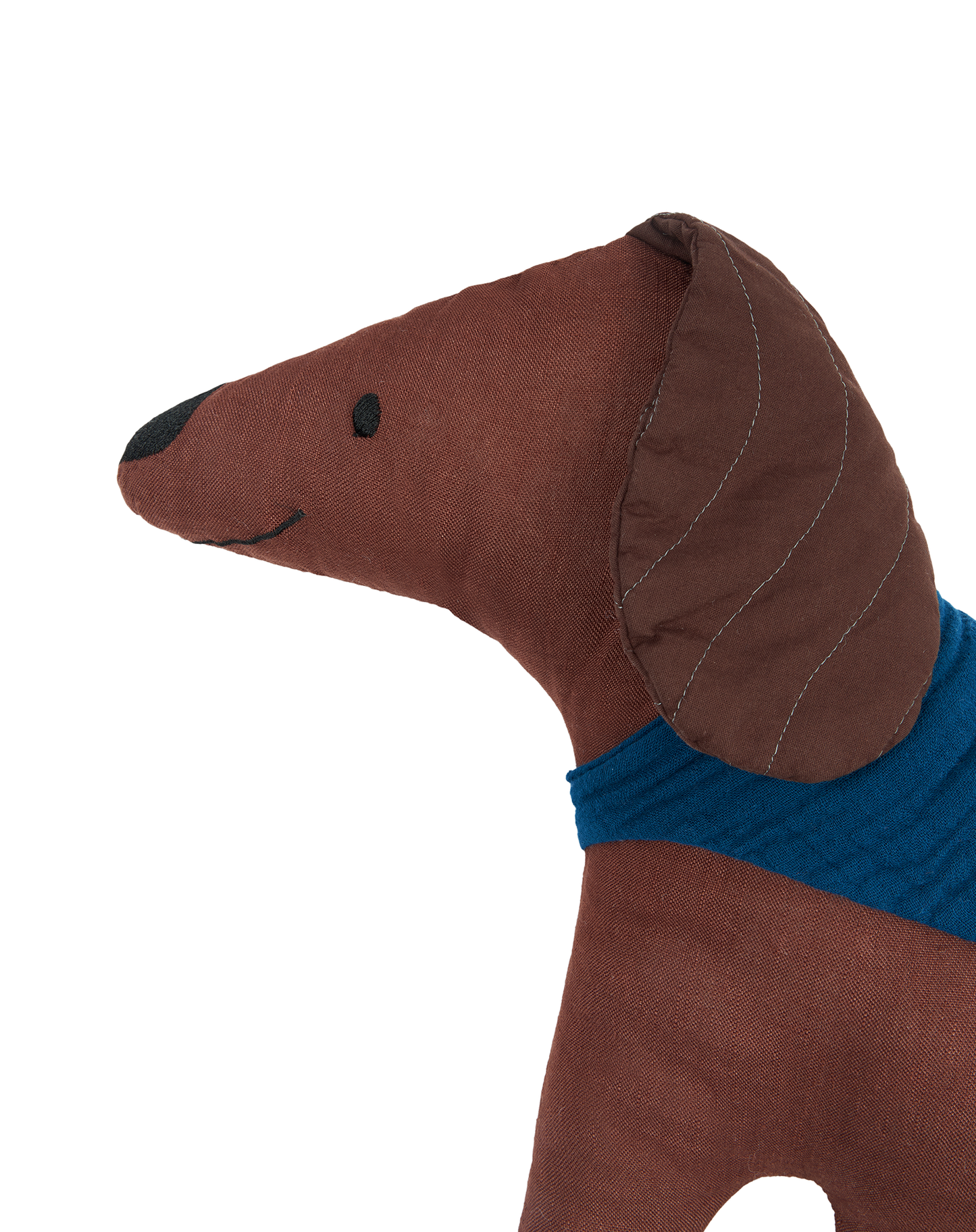 Coussin L1N0 en lin français lavé - Toby le chien
