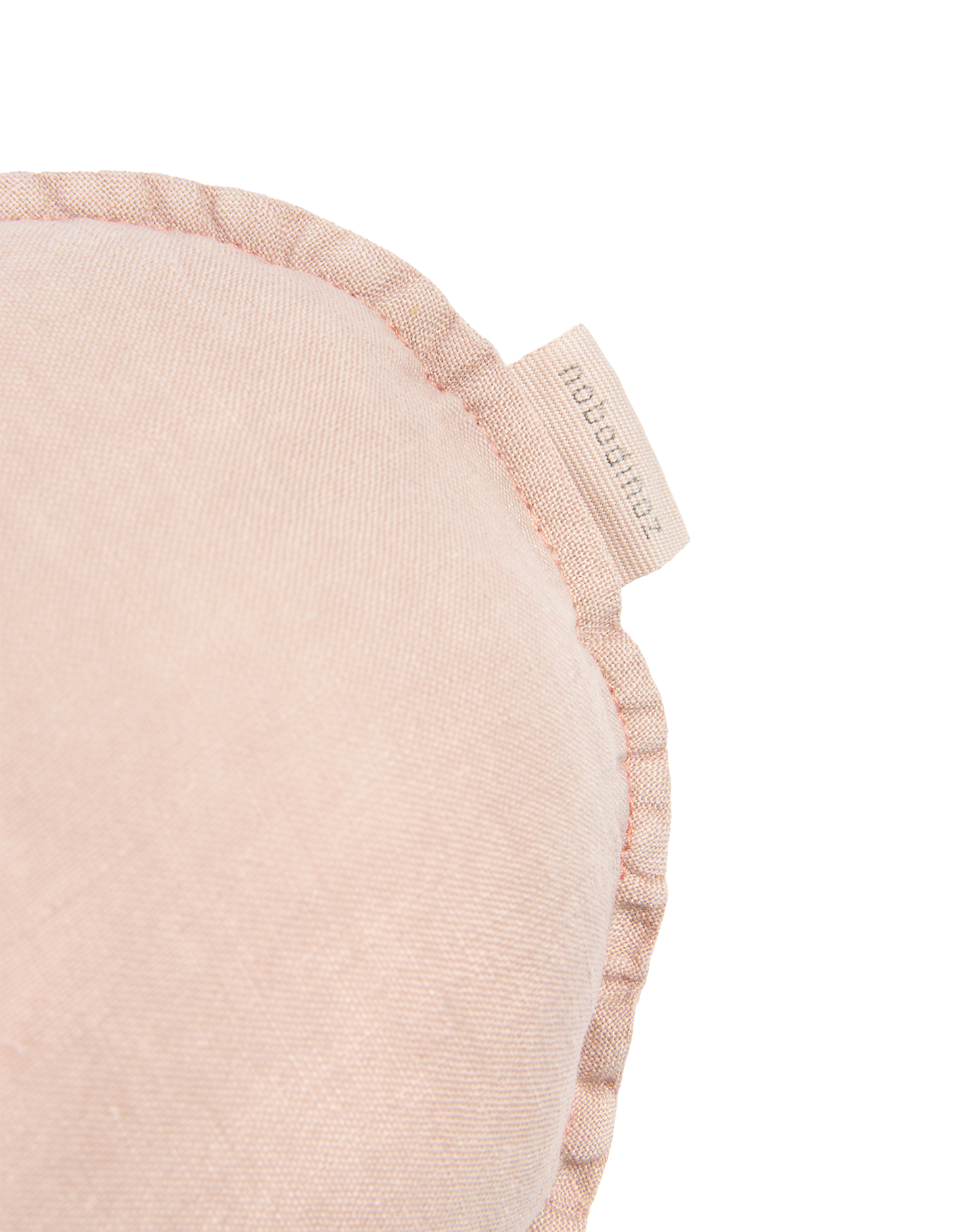 Coussin nuage L1N0 en lin français lavé - Broderie oiseau