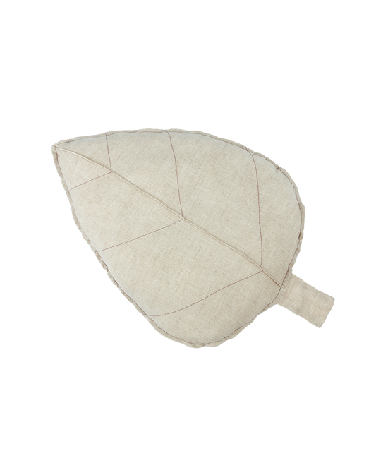 Coussin feuille L1N0 en lin français