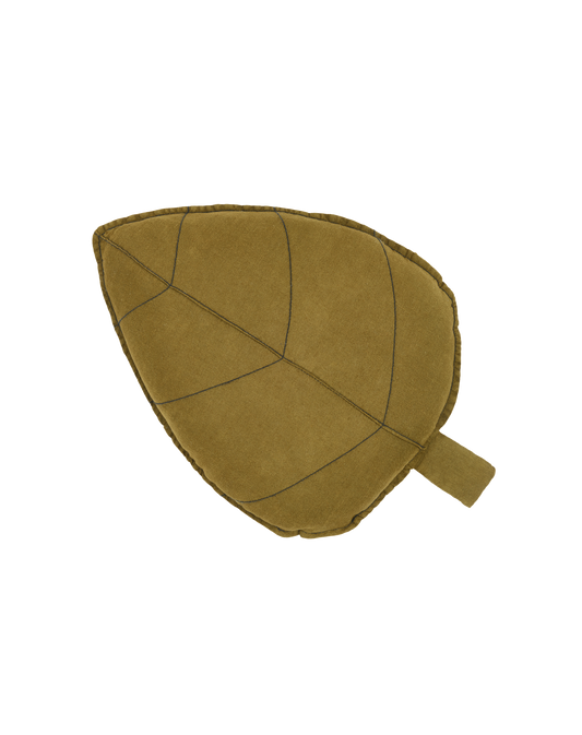 Coussin feuille L1N0 en lin français