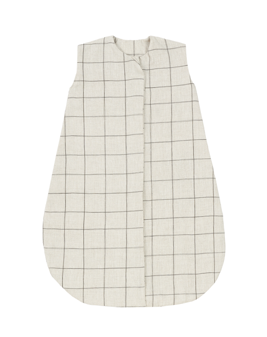 Gigoteuse légère L1N0 en lin français Charcoal Grid